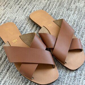 Seychelles Total Relaxation Leather Slide Sandals Size 9